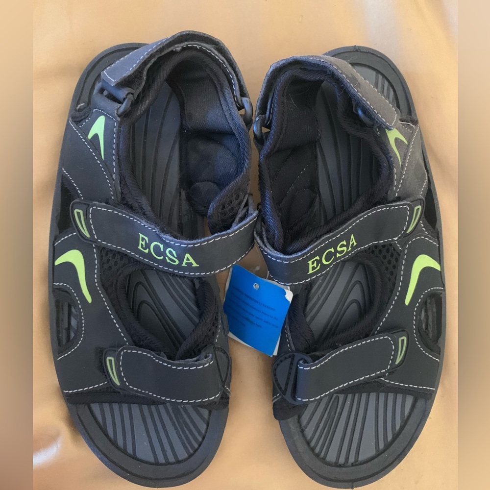 Kids Black and Green Sandals